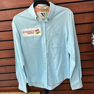 Rockies Light Blue Button-Down Shirt with Chest Pocket